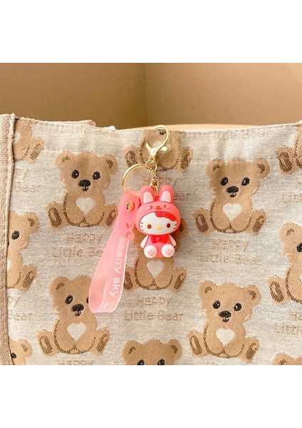 Sanrio Karikatür Hayvanlar Hello Kitty Kuromi Kolye Anahtarlık Anahtarlık Anime Aksiyon Figürleri Koleksiyon Model Oyuncaklar Takı Hediyeler (Yurt Dışından)