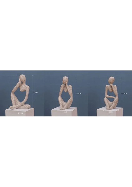 Modern Sanat Düşünürleri Küçük Mobilyalar Iskandinav Tarzı Soyut Düşünce Karakterler Minyatür Model Ev Dekorasyon Mesa Figürler (Yurt Dışından)