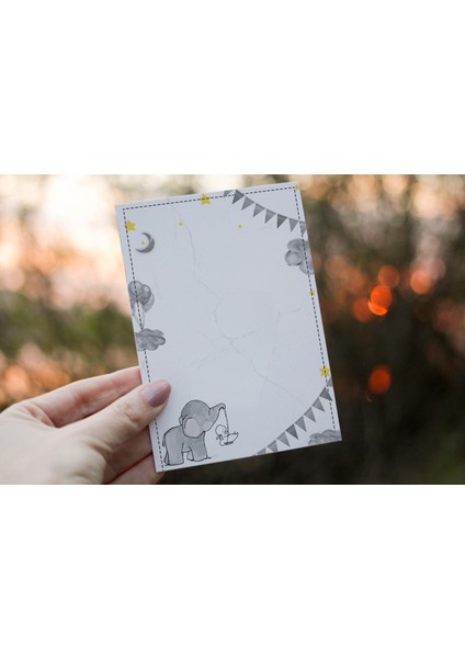 Yazılabilir Büyük Boy Not Kartları -Teşekkür Kartı (6X10 cm 50 Adet)