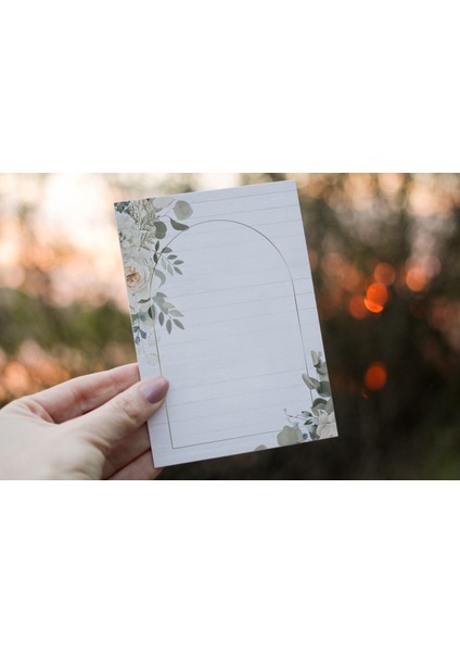 Yazılabilir Büyük Boy Not Kartları -Teşekkür Kartı (6X10 cm 50 Adet)