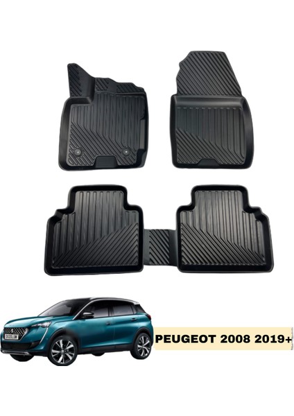 Peugeot 2008 2019+ Kauçuk Uyumlu Eros 3D Oto Paspas