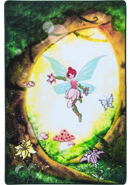 Çocuk Halısı Fairy Forest Bukle Yeşil 100  x  150 cm