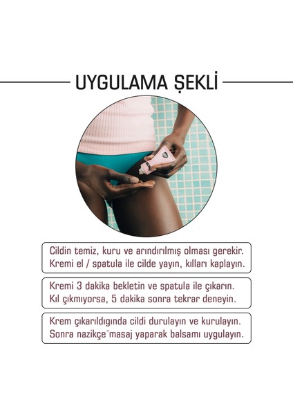 Body Natur Kadınlar İçin Genital Özel Bölge Tüy Dökücü Krem Seti T Bölgesi Tüy Dökücü & Uygulama Sonrası Balsam