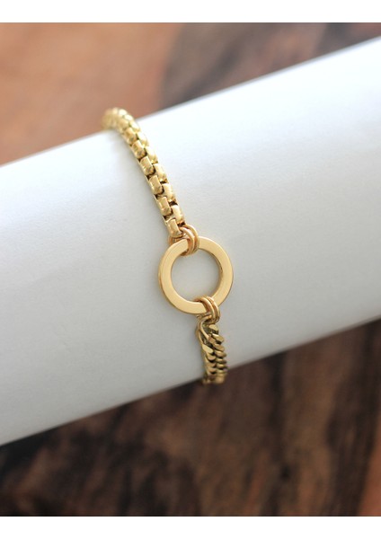 Klasik Zincir ve Burgulu Çelik Bileklik