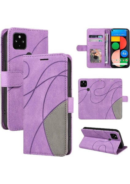 Google Piksel 4A Pu Deri Flip Folio Kılıf Için Kılıf Kickstand Koruyucu (Yurt Dışından)