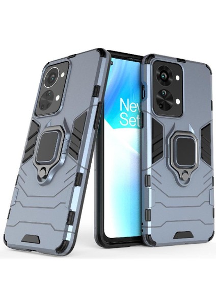 Oneplus Nord 2t 5g Için Kılıf 360 &deg; Dönen Halka Askeri Damla Koruma (Yurt Dışından)
