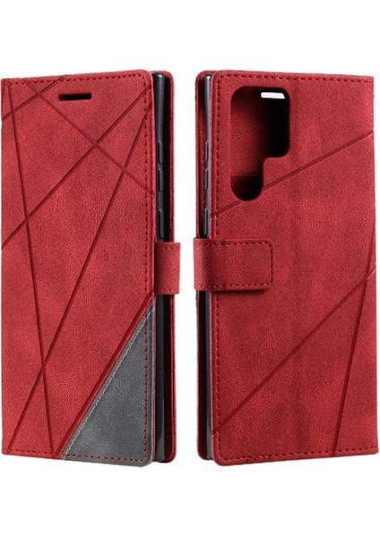Samsung Galaxy S23 Ultra Kart Tutucu Kickstand Pu Deri Cüzdan (Yurt Dışından)