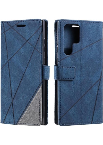 Samsung Galaxy S22 Ultra Manyetik Pu Deri Cüzdan Flip Folio (Yurt Dışından)
