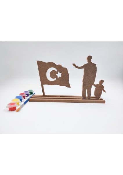 23 Nisan Ulusal Egemenlik ve Çocuk Bayramı Ahşap Boyama Seti (Türk Bayrağı- Atatürk)