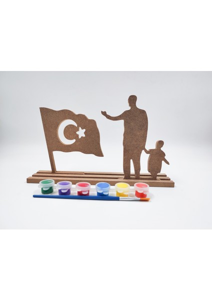 23 Nisan Ulusal Egemenlik ve Çocuk Bayramı Ahşap Boyama Seti (Türk Bayrağı- Atatürk)