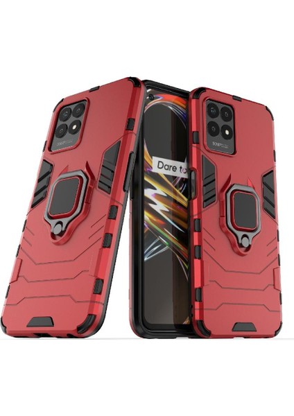 Realme 8i Askeri Damla Koruma 360 &deg; Dönen Halka Darbeye Dayanıklı (Yurt Dışından)