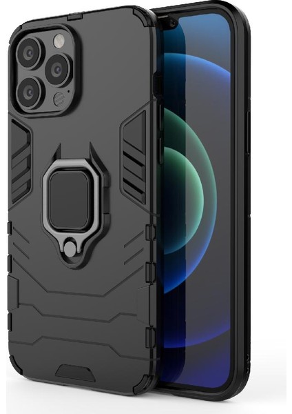 IPHONE 12 Için Kılıf Pro Kickstand Darbeye Kapak 360 &deg; Dönen Halka Damla (Yurt Dışından) modelleri