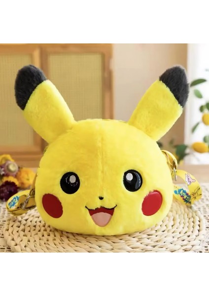 Ithal Kumaş Anime Figür Pokemon Pikachu Peluş Oyuncak Çanta Telefon Kozmetik Tablet Aksesuar Çantası