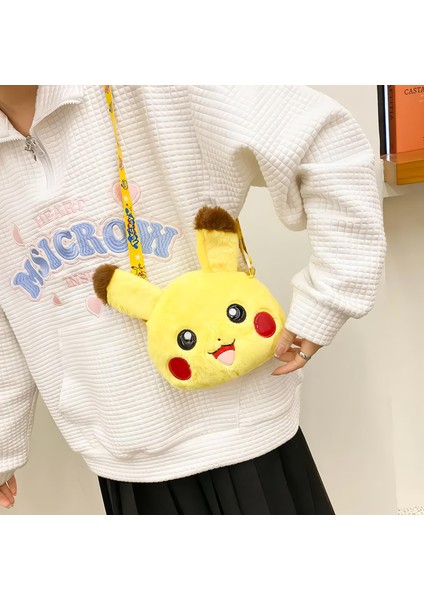 Ithal Kumaş Anime Figür Pokemon Pikachu Peluş Oyuncak Çanta Telefon Kozmetik Tablet Aksesuar Çantası