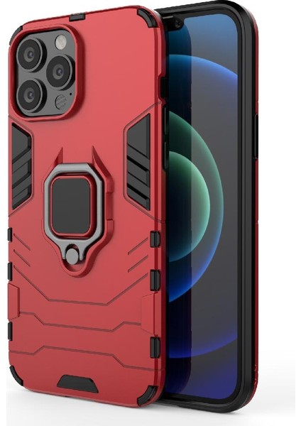 IPHONE 13 Için Kılıf Pro 360 &deg; Dönen Halka Kickstand Askeri Damla Kapak (Yurt Dışından) modelleri