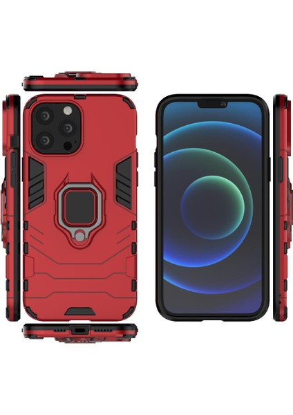 IPHONE 13 Için Kılıf Pro 360 &deg; Dönen Halka Kickstand Askeri Damla Kapak (Yurt Dışından) fırsatları