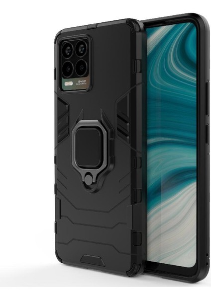 Realme 8 4g Darbeye Dayanıklı Kapak Için Kılıf Kickstand 360 &deg; Dönen Halka Askeri (Yurt Dışından)