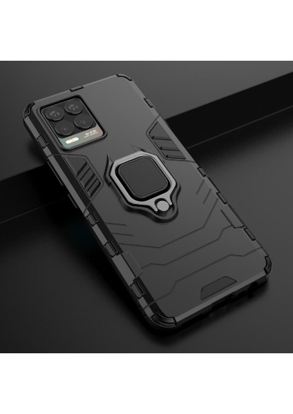 Realme 8 4g Darbeye Dayanıklı Kapak Için Kılıf Kickstand 360 &deg; Dönen Halka Askeri (Yurt Dışından) indirimleri