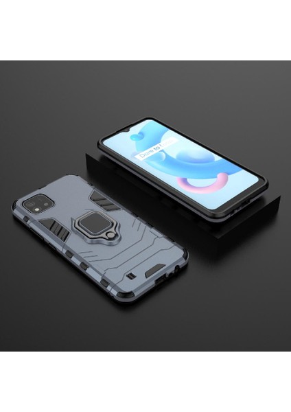 Realme C20 Kickstand Darbeye Kapak Için Kılıf 360 &deg; Dönen Halka Askeri (Yurt Dışından) fırsatları