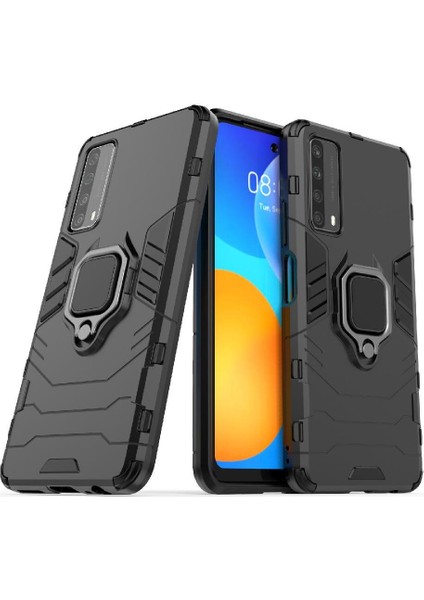 Huawei P Akıllı 2021 360 &deg; Dönen Halka Kickstand Askeri Damla (Yurt Dışından)