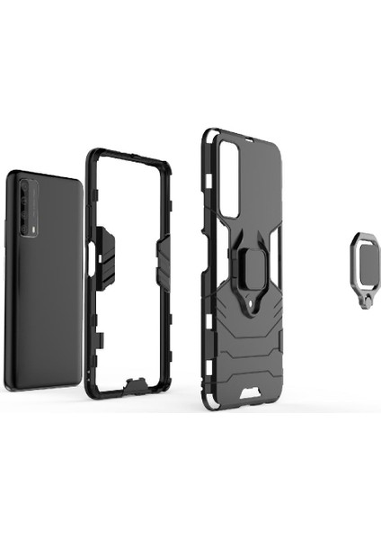 Huawei P Akıllı 2021 360 &deg; Dönen Halka Kickstand Askeri Damla (Yurt Dışından) fiyatları