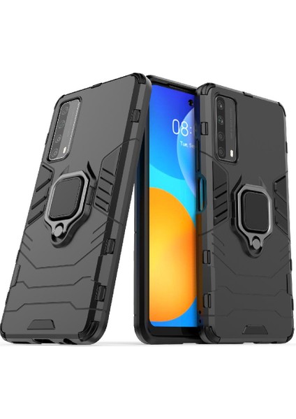 Huawei P Akıllı 2021 360 &deg; Dönen Halka Kickstand Askeri Damla (Yurt Dışından) modelleri