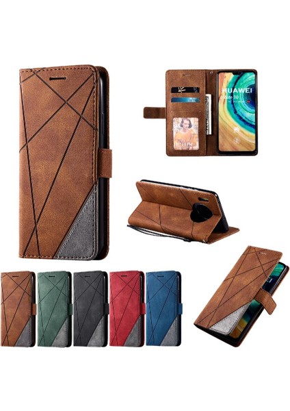 SZY Market Huawei Mate 30 Için Kılıf Cüzdan Flip Folio Darbeye Manyetik Pu Deri (Yurt Dışından)