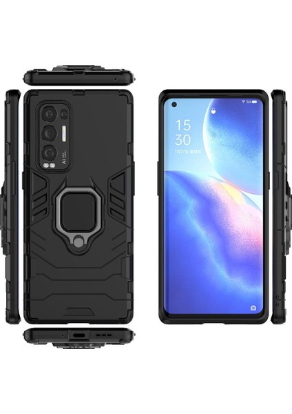 Oppo Case 5 Pro Artı 360 &deg; Dönen Halka Darbeye Kapak Kickstand Için Kılıf (Yurt Dışından) fırsatları