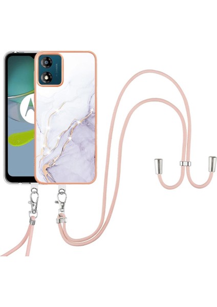 Motoroal Moto E13 Mermer Anti-Scratch Yumuşak Crossbody Kordon Için Kılıf (Yurt Dışından) fiyatları
