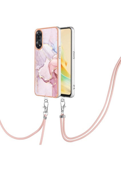 Oppo Oppo 8t 4g Tampon Mermer Crossbody Kordon Askısı Için Kılıf Yumuşak (Yurt Dışından) modelleri