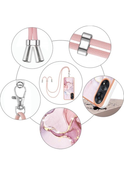 Oppo Oppo 8t 4g Tampon Mermer Crossbody Kordon Askısı Için Kılıf Yumuşak (Yurt Dışından) fırsatları