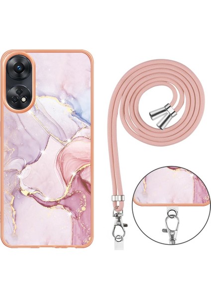 Oppo Oppo 8t 4g Tampon Mermer Crossbody Kordon Askısı Için Kılıf Yumuşak (Yurt Dışından) indirimleri