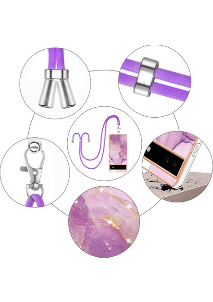 Google Piksel 6A Tampon Crossbody Kordon Askısı Anti-Scratch Yumuşak (Yurt Dışından) modelleri