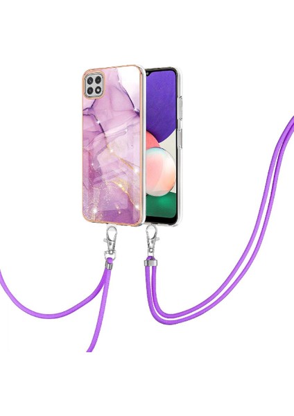 Samsung Galaxy A22 5g Crossbody Kordon Askısı Mermer Anti-Scratch Için Kılıf (Yurt Dışından) modelleri