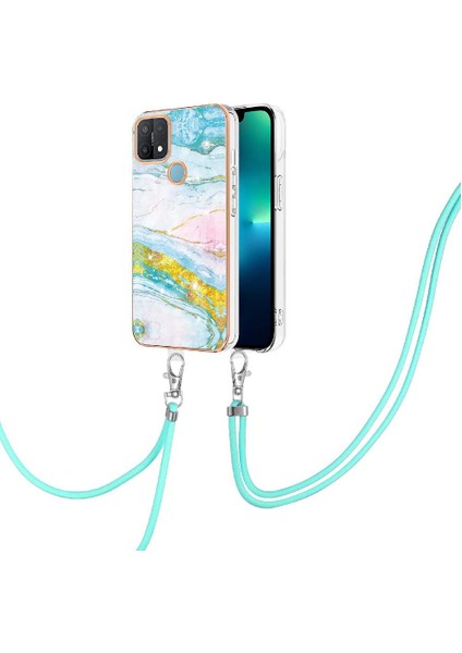 Oppo A15 Için KILIF/A15S Crossbody Kordon Askısı Tampon Mermer Anti-Scratch (Yurt Dışından)