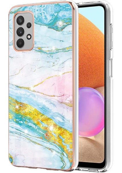 Samsung Galaxy A32 4g Mermer Desen Ince Tpu Koruma Yumuşak (Yurt Dışından)