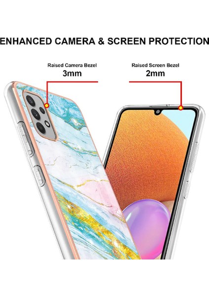 Samsung Galaxy A32 4g Mermer Desen Ince Tpu Koruma Yumuşak (Yurt Dışından) fiyatları