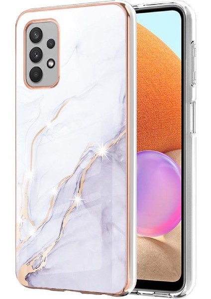 Samsung Galaxy A32 4g Mermer Desen Ince Tpu Koruma Yumuşak (Yurt Dışından)