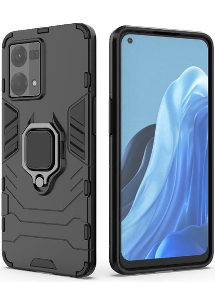 Oppo Case 7 4g Için Kılıf 360 &deg; Dönen Halka Darbeye Kapak Kickstand Damla (Yurt Dışından)