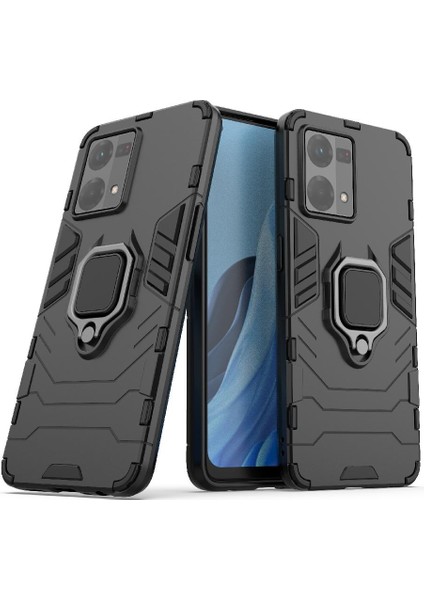 Oppo Case 7 4g Için Kılıf 360 &deg; Dönen Halka Darbeye Kapak Kickstand Damla (Yurt Dışından)