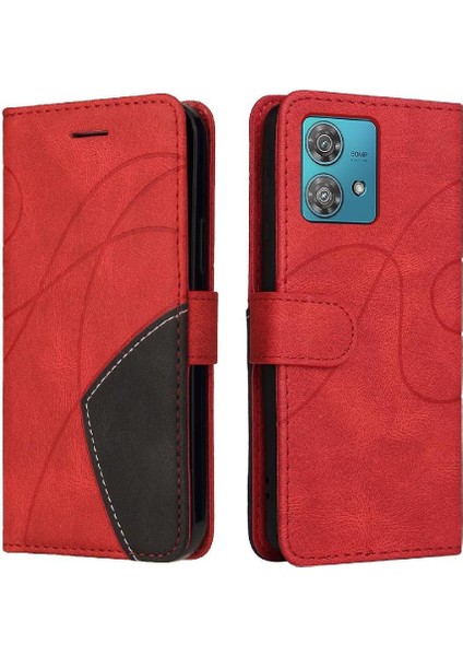 Motorola Kenar 40 Neo 5g Pu Deri Flip Folio Kılıf Kickstand ile (Yurt Dışından)