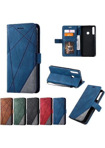 Huawei P40 Lite E Cüzdan Flip Için Kılıf Folio Kart Tutucu Kickstand Pu (Yurt Dışından) modelleri