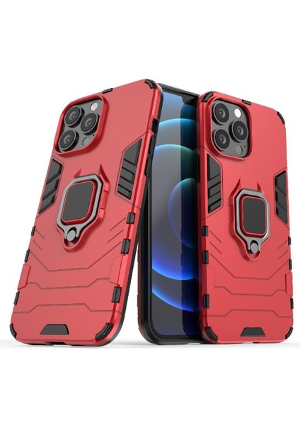 IPHONE 12 Için Kılıf Pro Kickstand Darbeye Kapak 360 &deg; Dönen Halka Damla (Yurt Dışından)