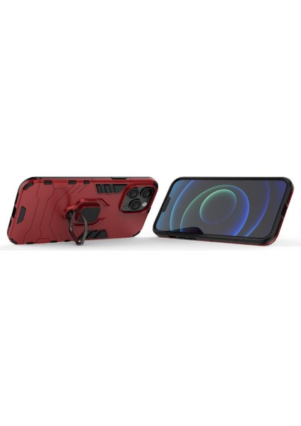 IPHONE 12 Için Kılıf Pro Kickstand Darbeye Kapak 360 &deg; Dönen Halka Damla (Yurt Dışından) fiyatları