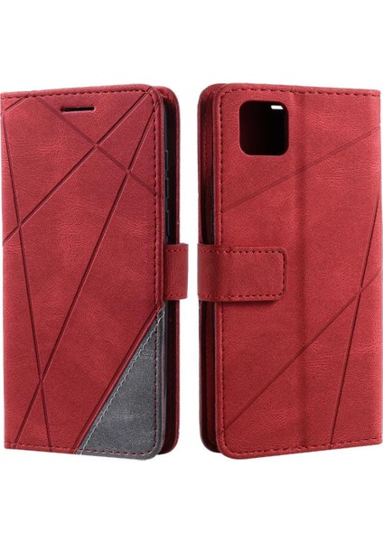 Huawei Huawei P Kart Tutucu Için Kickstand Manyetik Pu Deri Darbeye Dayanıklı (Yurt Dışından)