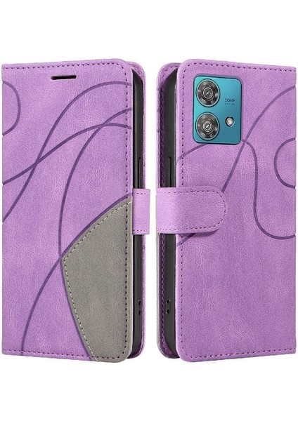 Motorola Kenar 40 Neo 5g Pu Deri Flip Folio Kılıf Kickstand ile (Yurt Dışından)