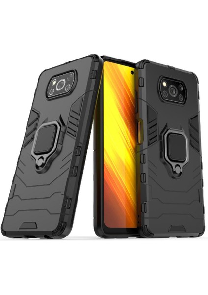 Xiaomi Poco X3 Nfc Kickstand Askeri Damla Koruma Halkası Kapağı (Yurt Dışından)
