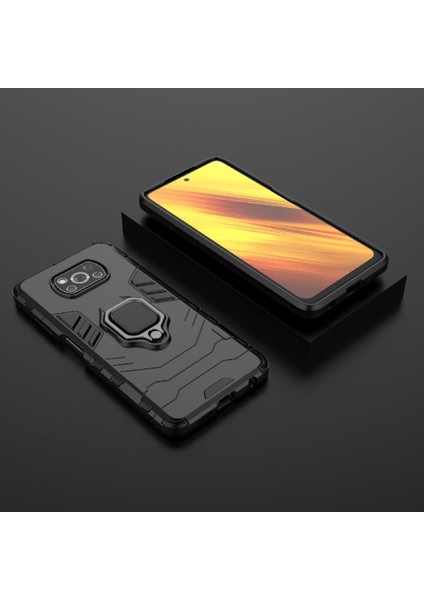 Xiaomi Poco X3 Nfc Kickstand Askeri Damla Koruma Halkası Kapağı (Yurt Dışından)
