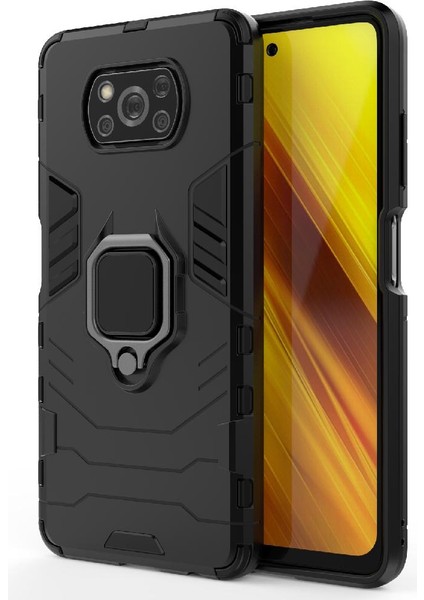 Xiaomi Poco X3 Nfc Kickstand Askeri Damla Koruma Halkası Kapağı (Yurt Dışından)