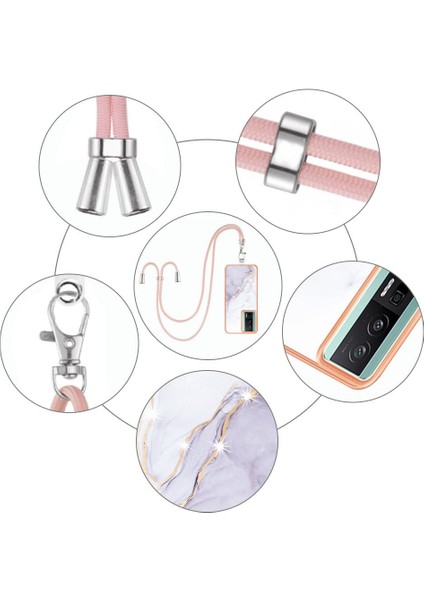 Xiaomi Poco F5 Pro 5g Mermer Tampon Crossbody Kordon Askısı Yumuşak (Yurt Dışından) modelleri